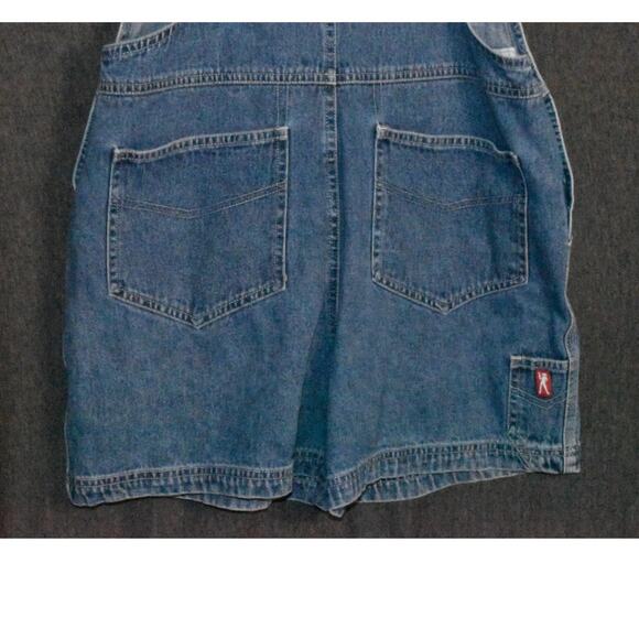 Squeeze Jeans Shortalls Overalls Women's Medium Distressed Denim Farmer - Picture 7 of 10